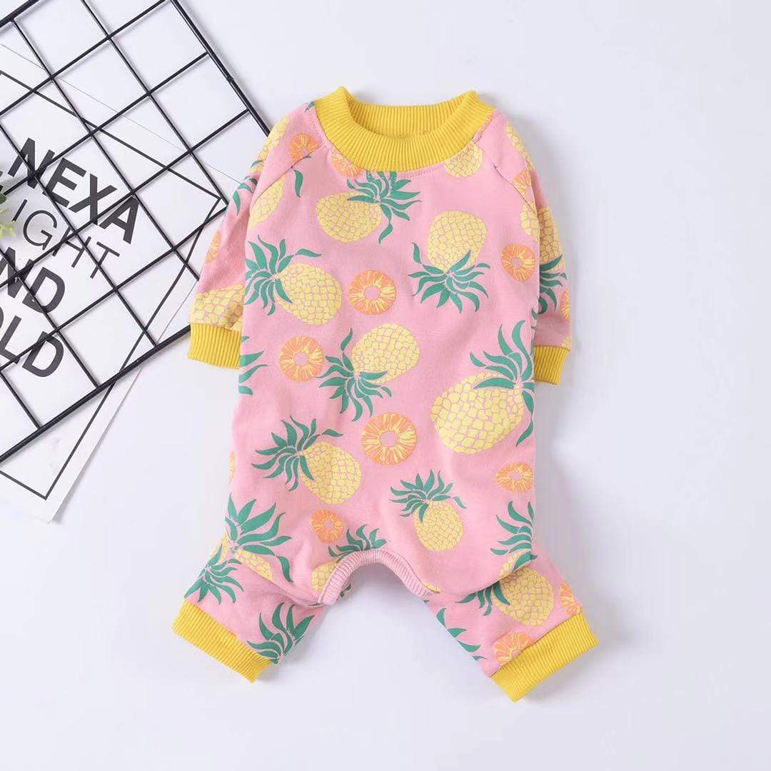 Dogs and Cats Boutique 2 Pink / M Natural Leaf Dog Jumpsuit