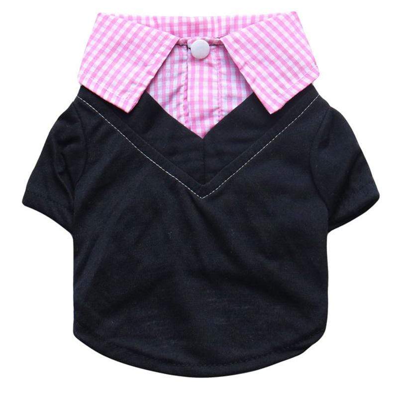 Dogs and Cats Boutique 2 Pink / M Plaid Collar Dog Shirt