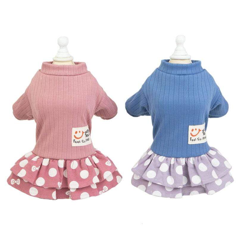 Dogs and Cats Boutique 2 Polka Dot Sweater Pet Dress