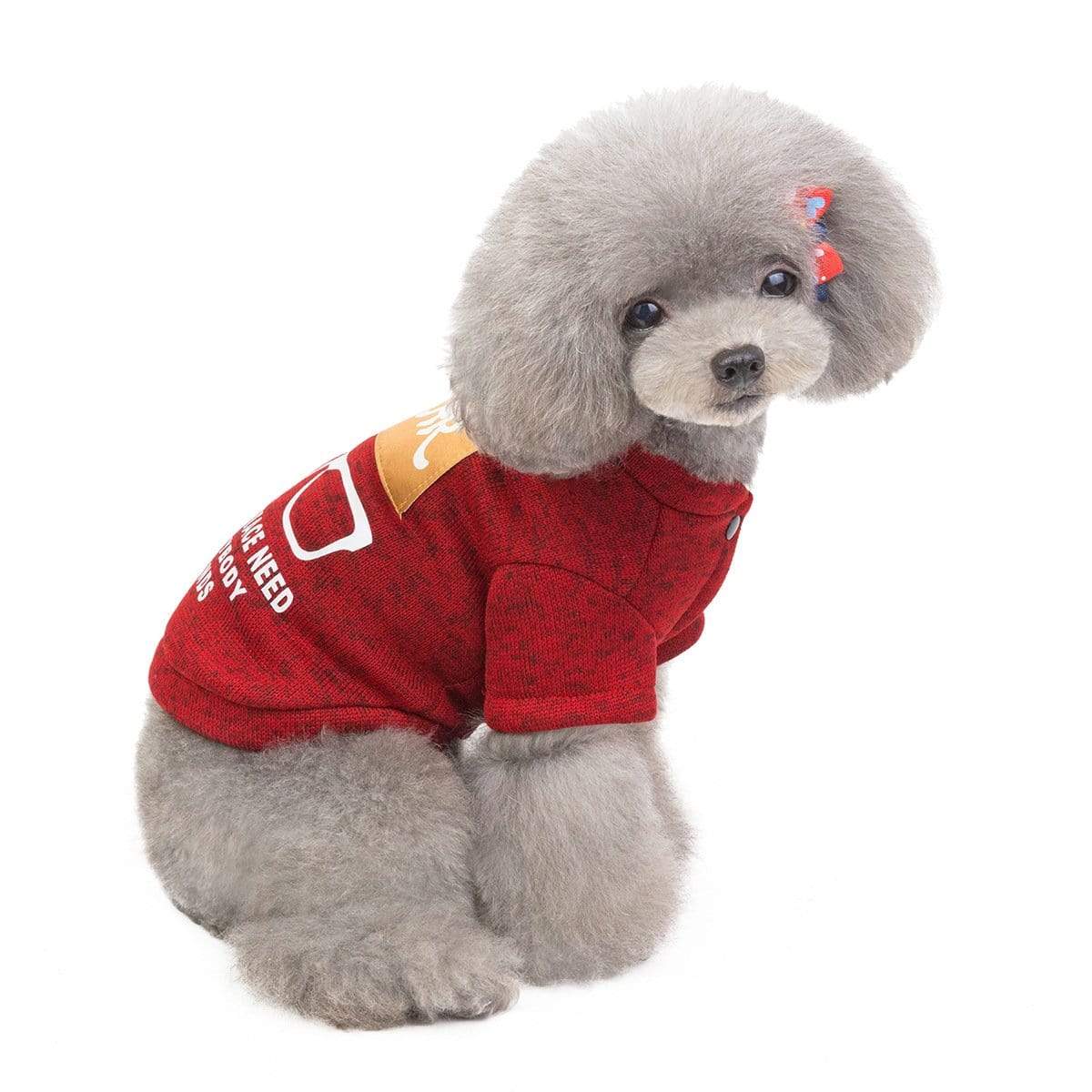 Dogs and Cats Boutique 2 Red / L Unique Printed Knitted Pet Sweatshirt