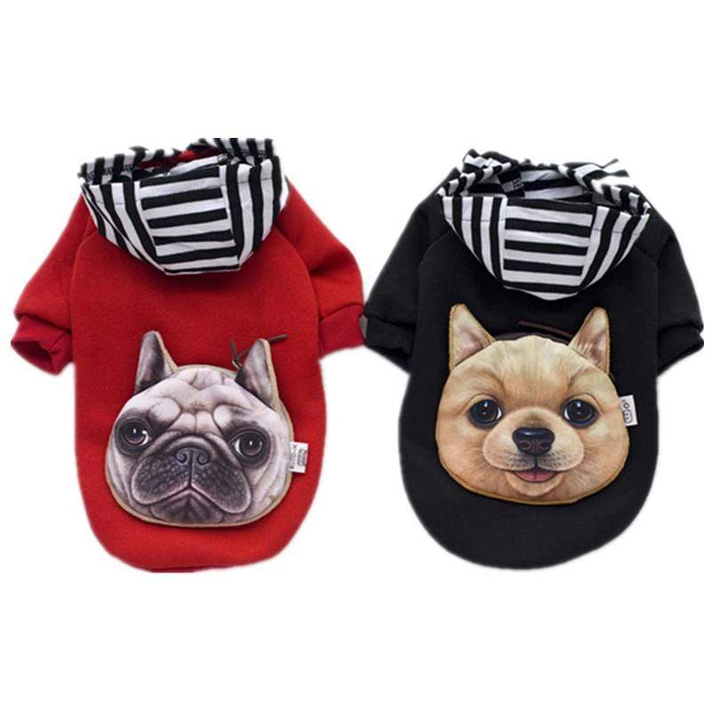 Dogs and Cats Boutique 2 Striped Dog Backpack Sweater