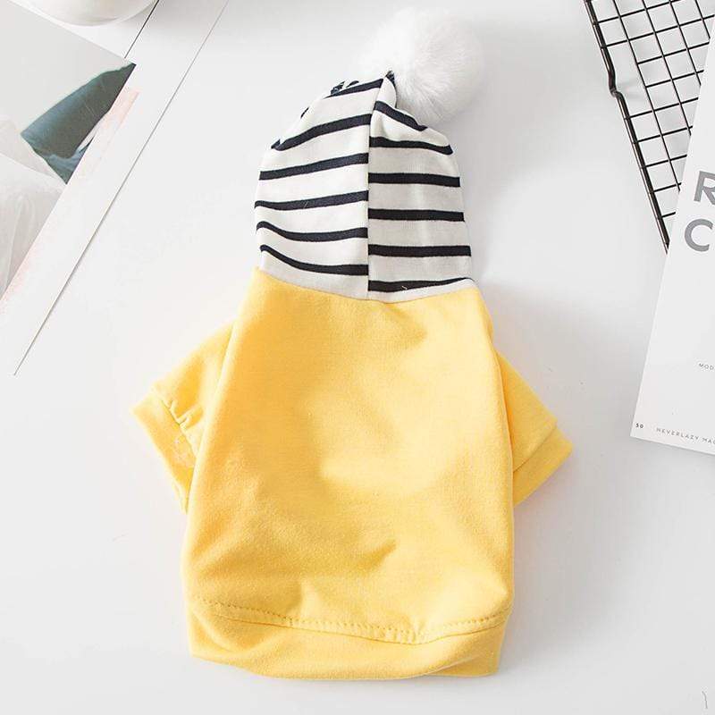 Dogs and Cats Boutique 2 Yellow / XS Comfy Dog Striped Hoodie