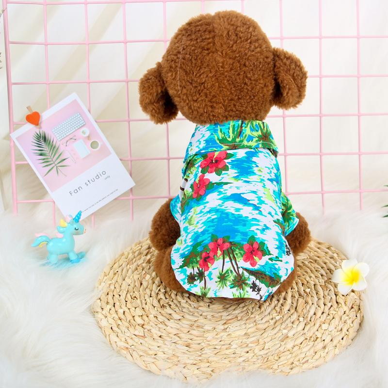 Dogs and Cats Boutique 3 Blue / XS Teddy Hawaiian Small Dog Shirt