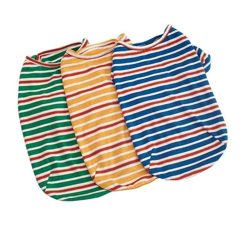 Dogs and Cats Boutique 3 Cute Pet Striped T-shirt