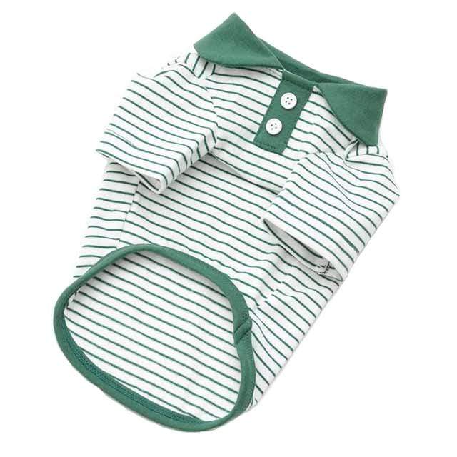 Dogs and Cats Boutique 3 Green / XL Dog Striped T-shirt