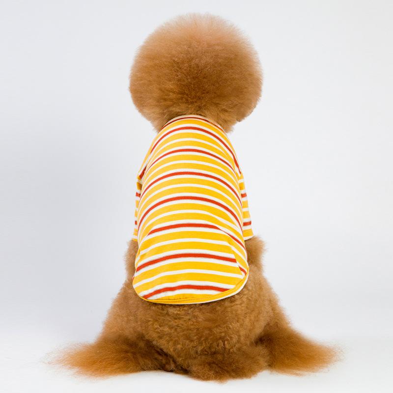 Dogs and Cats Boutique 3 Yellow / S Cute Pet Striped T-shirt