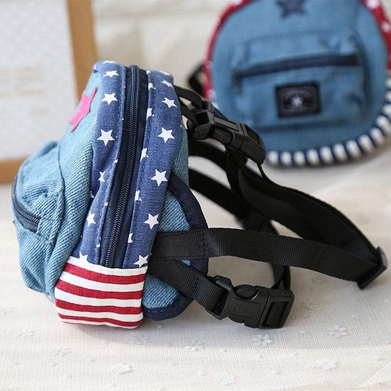 Dogs and Cats Boutique 3a Star Denim Pet Schoolbag