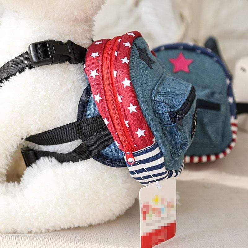 Dogs and Cats Boutique 3a Star Denim Pet Schoolbag