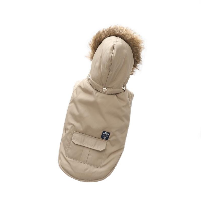 Dogs and Cats Boutique 5 Beige / S Big Bad Woof Hooded Winter Dog Coat