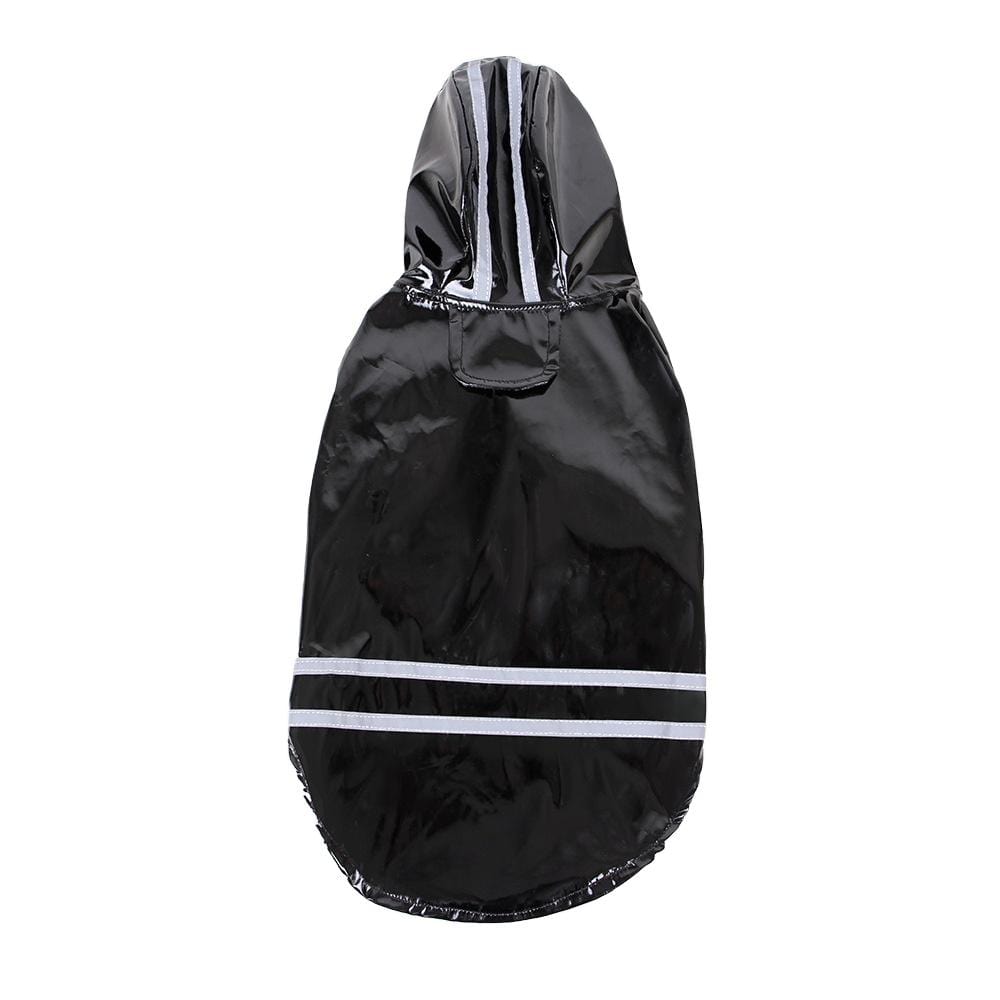 Dogs and Cats Boutique 5 Black / S PU Reflective Hooded Dog Raincoat