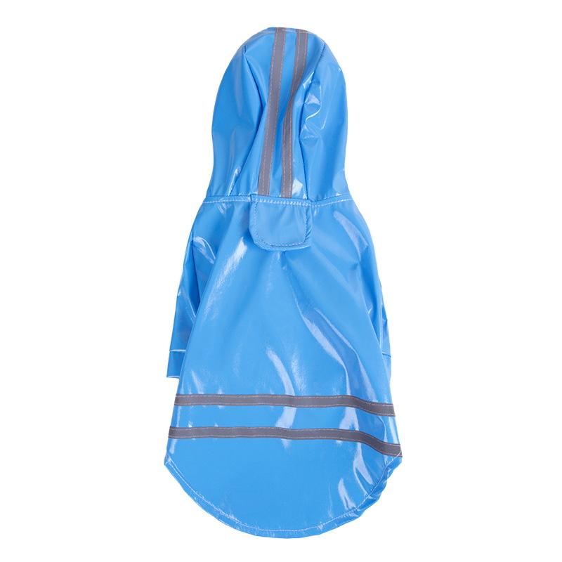 Dogs and Cats Boutique 5 Blue / M PU Reflective Hooded Dog Raincoat