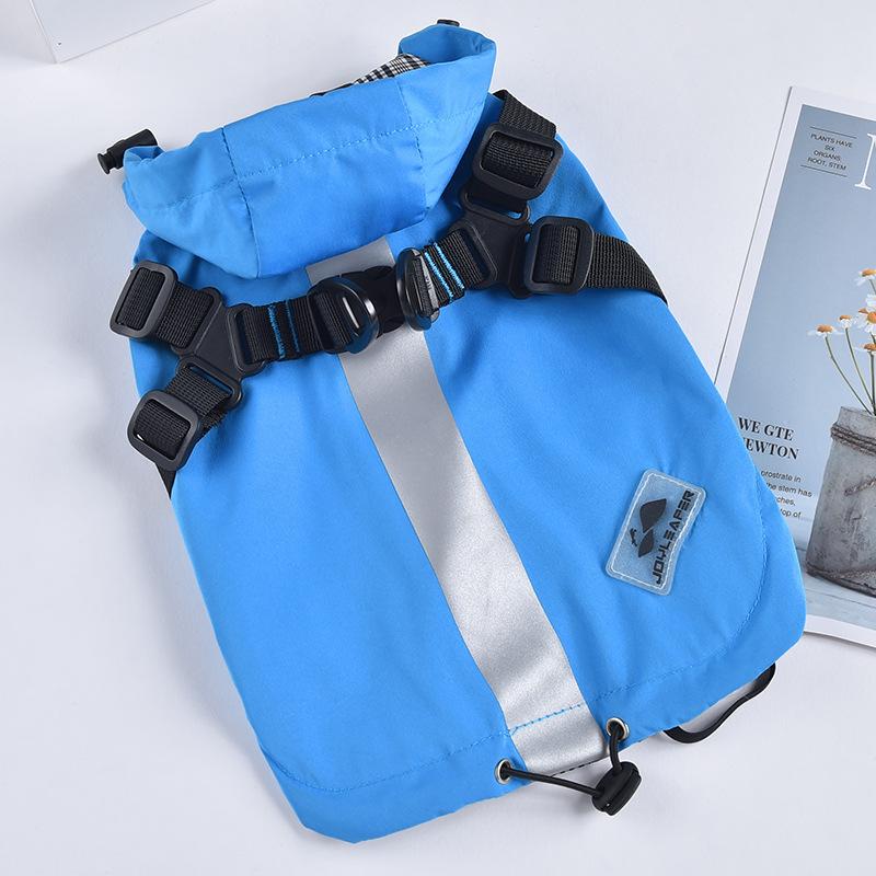 Dogs and Cats Boutique 5 Blue / S Buckle Straps Waterproof Windbreaker Dog Jacket