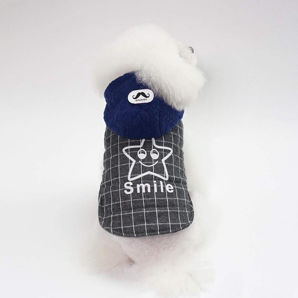 Dogs and Cats Boutique 5 Blue / S Smile Star Small Dog Hooded Coat