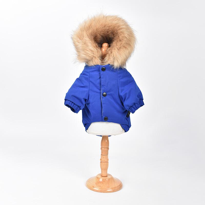 Dogs and Cats Boutique 5 Blue / XXL Fur Hooded Mink Coat