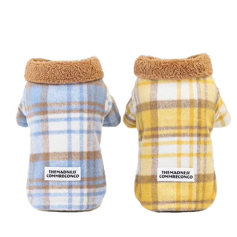 Dogs and Cats Boutique 5 Check My Plaid Two-leg Cotton Dog Coat