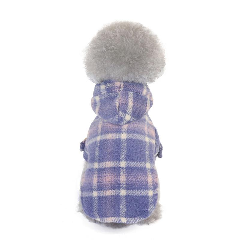 Dogs and Cats Boutique 5 Furtastic Hooded Plaid Dog Coat