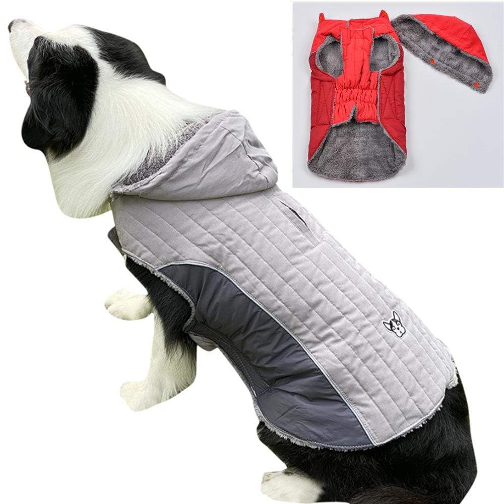 Dogs and Cats Boutique 5 Grey / XL Removable Hood Dog Jacket