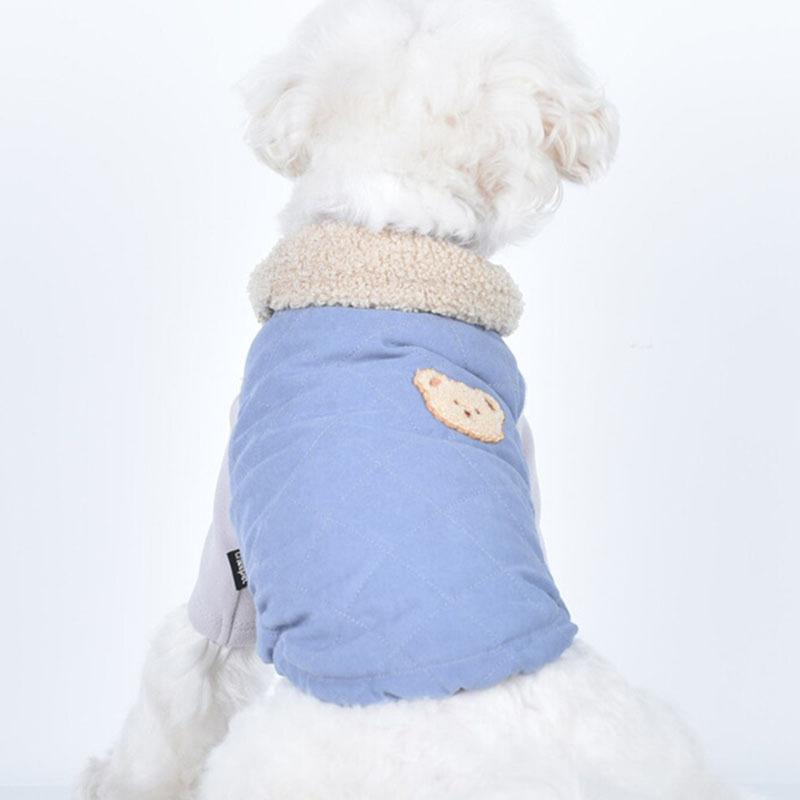 Dogs and Cats Boutique 5 Moon blue / S Happy Vibes Double-sided Dog Winter Coat