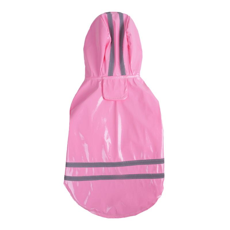 Dogs and Cats Boutique 5 Pink / S PU Reflective Hooded Dog Raincoat