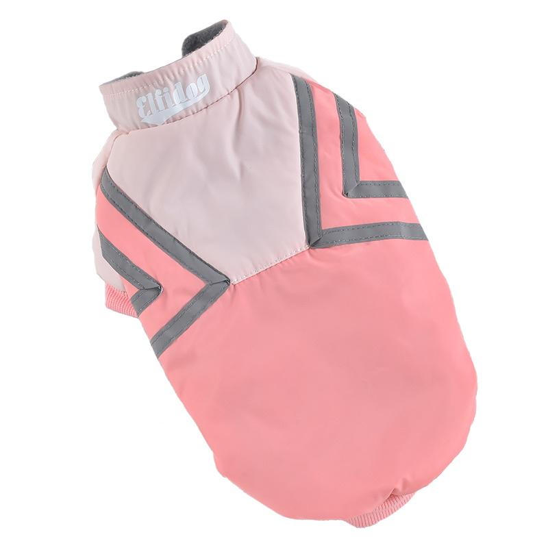 Dogs and Cats Boutique 5 Pink / S Puppy Reflective Strip Winter Dog Coat