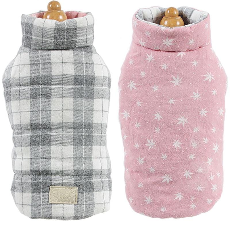 Dogs and Cats Boutique 5 Pink / XS Double Sided High Collar Dog Winter Coat