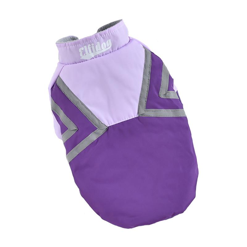 Dogs and Cats Boutique 5 Purple / S Puppy Reflective Strip Winter Dog Coat