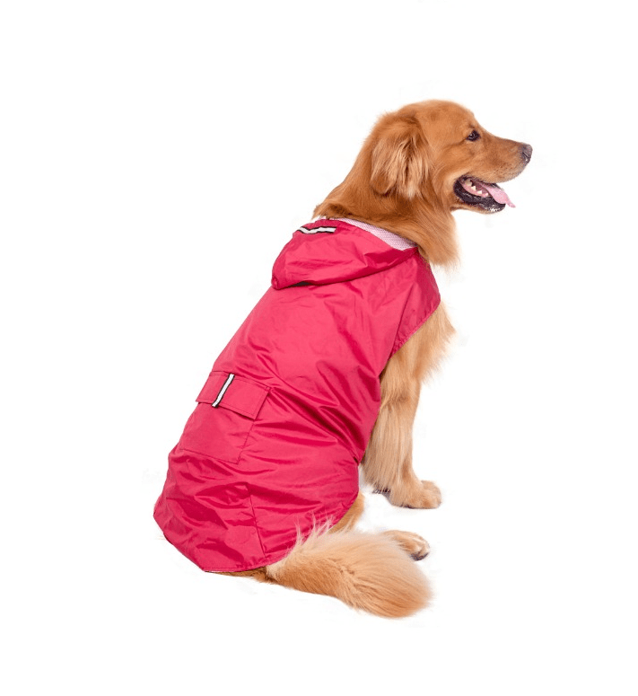 Dogs and Cats Boutique 5 red / 4XL Reflective Two-Legged Dog Raincoat Poncho