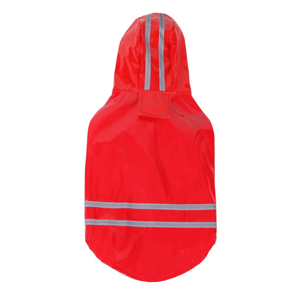 Dogs and Cats Boutique 5 Red / S PU Reflective Hooded Dog Raincoat