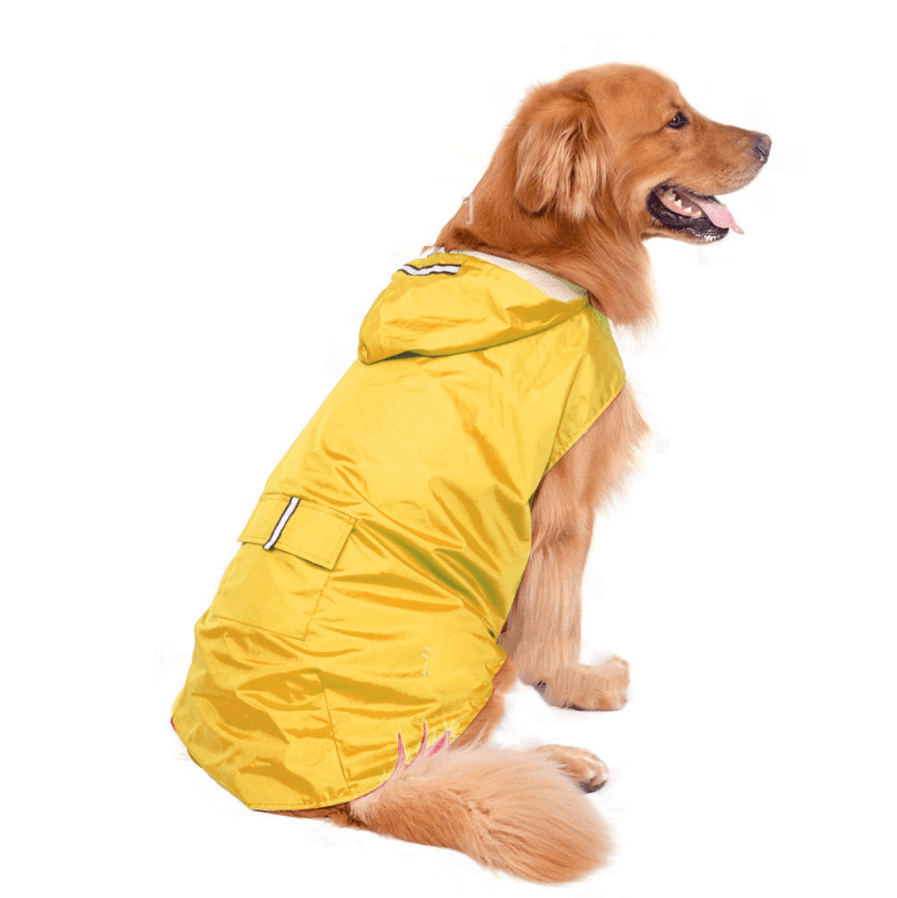 Dogs and Cats Boutique 5 yellow / 3XL Reflective Two-Legged Dog Raincoat Poncho