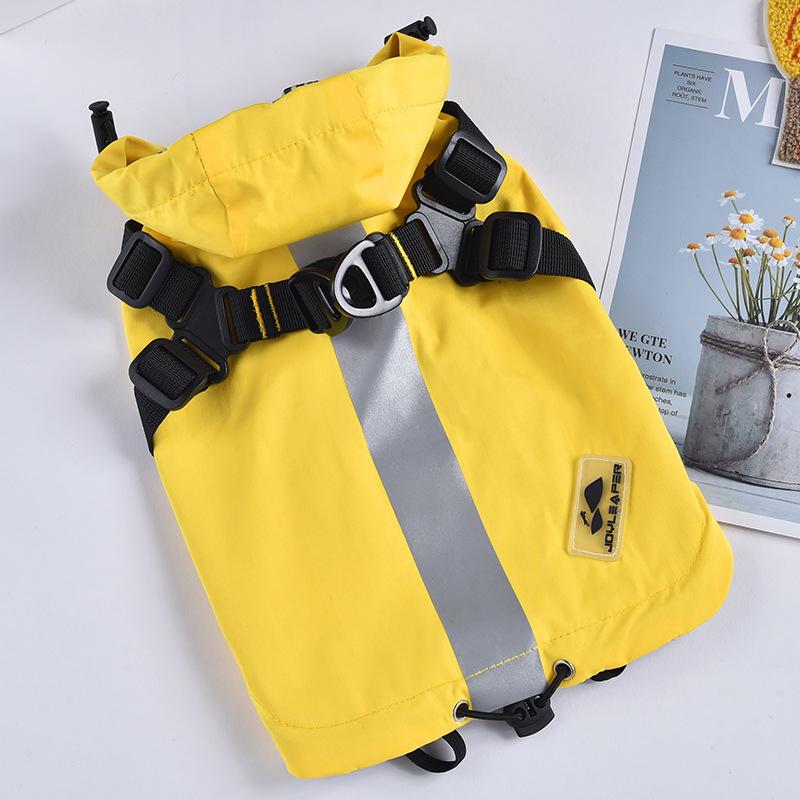 Dogs and Cats Boutique 5 Yellow / S Buckle Straps Waterproof Windbreaker Dog Jacket