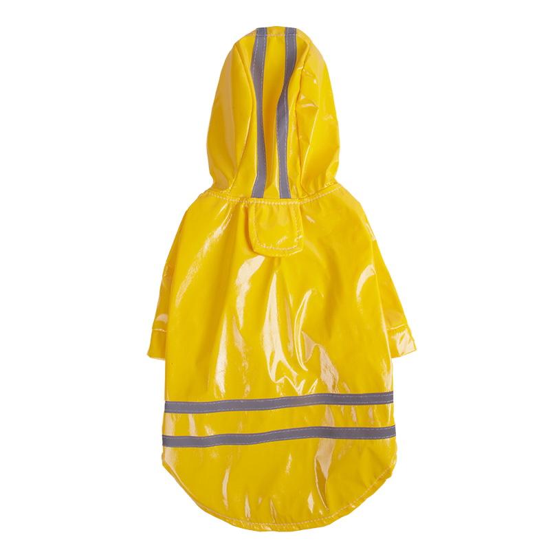 Dogs and Cats Boutique 5 Yellow / XL PU Reflective Hooded Dog Raincoat