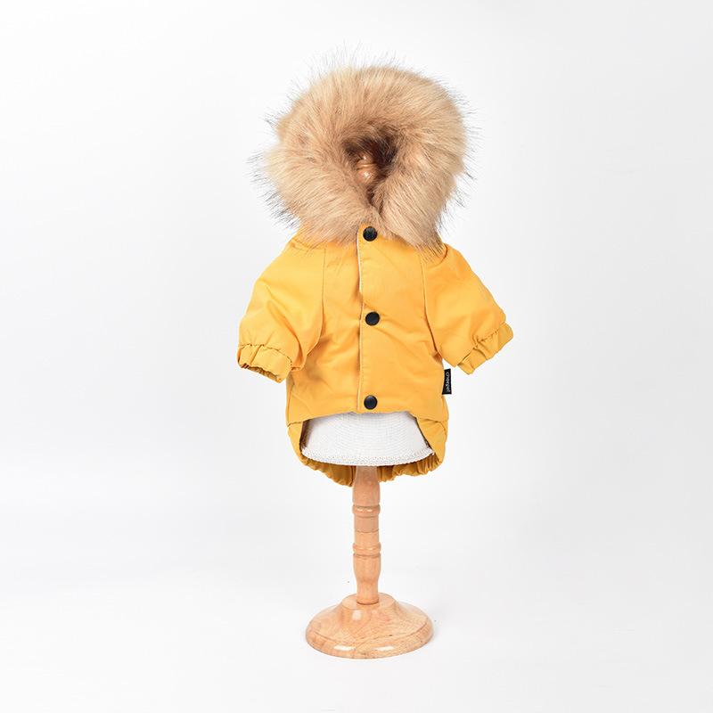 Dogs and Cats Boutique 5 Yellow / XXL Fur Hooded Mink Coat