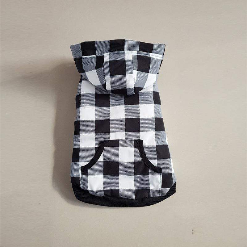 Dogs and Cats Boutique 6 Black / 14 Kangaroo Pocket Plaid Dog Hoodie