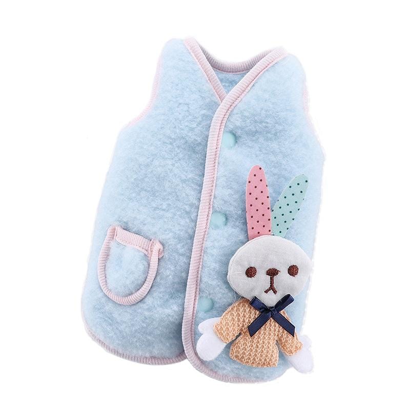 Dogs and Cats Boutique 6 Blue bunny vest / XXS Happy Bunny Dog Teddy Warm Vest