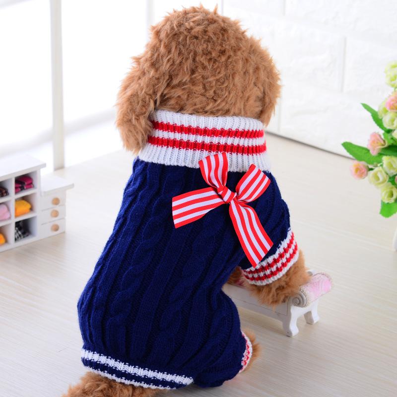 Dogs and Cats Boutique 6 Blue / Navy / XXS Knitted Dog Pet Sweater