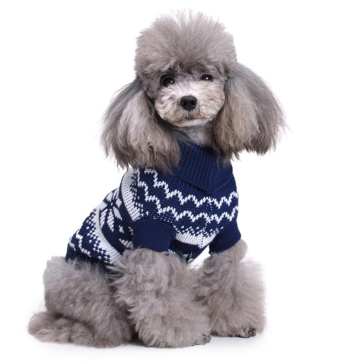 Dogs and Cats Boutique 6 BlueB / M Christmas Warm Spirit Dog Sweater