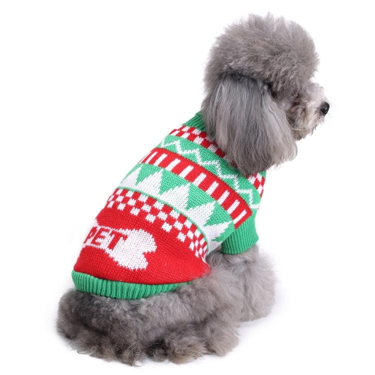 Dogs and Cats Boutique 6 Green / M Christmas Warm Spirit Dog Sweater