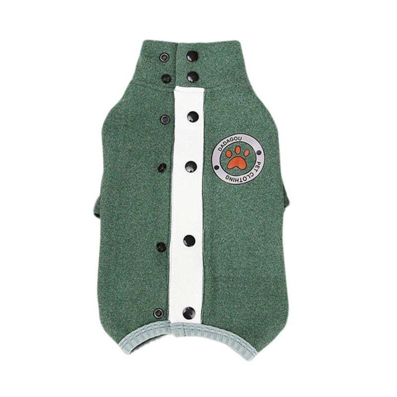 Dogs and Cats Boutique 6 Green / S Paw Print Teddy Dog Sweater