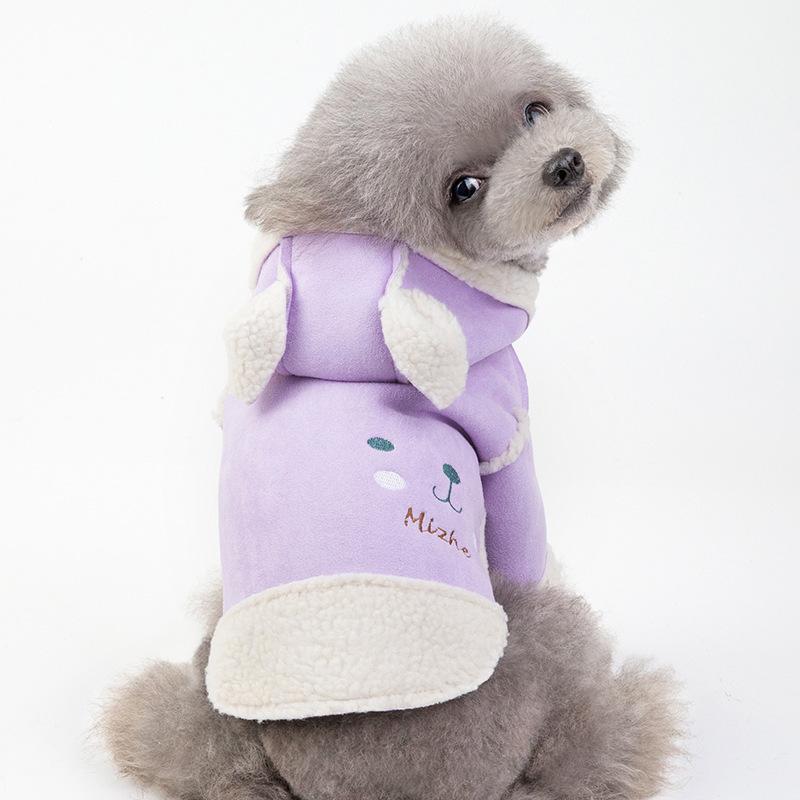 Dogs and Cats Boutique 6 Light purple / XL Velvet Teddy Lapel Jacket