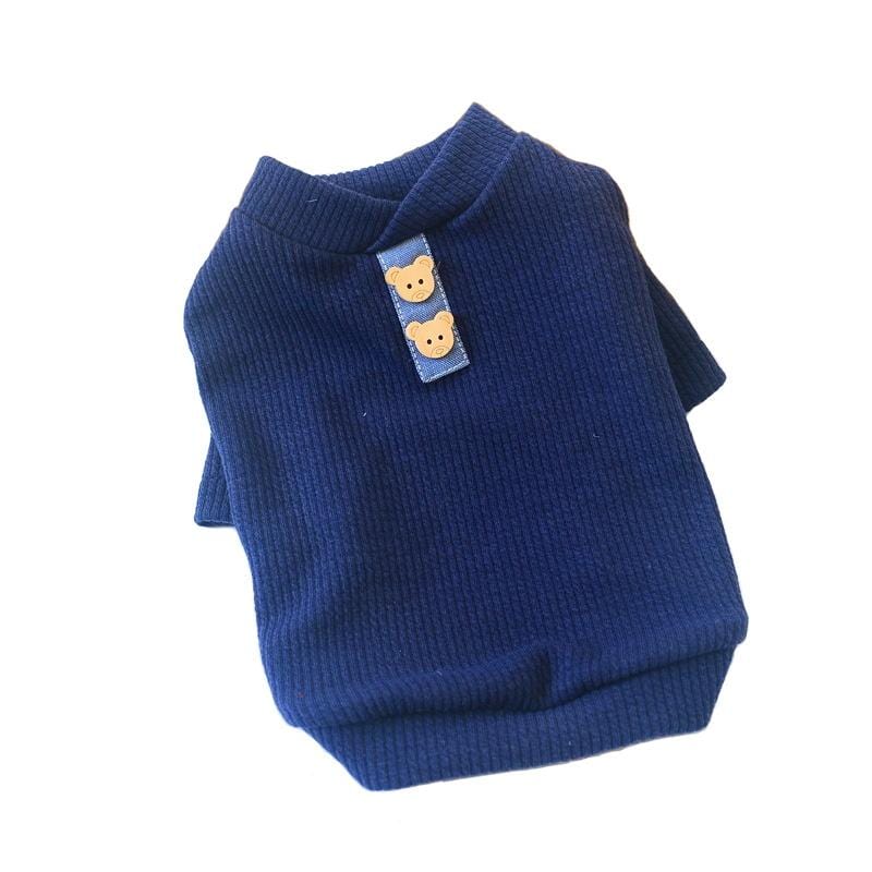 Dogs and Cats Boutique 6 Navy Blue / S Always Ready Two-legged Dog Sweater