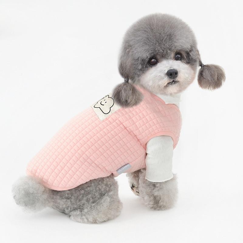 Dogs and Cats Boutique 6 Pink / S Always Cloudy Velvet Dog Vest Sweater