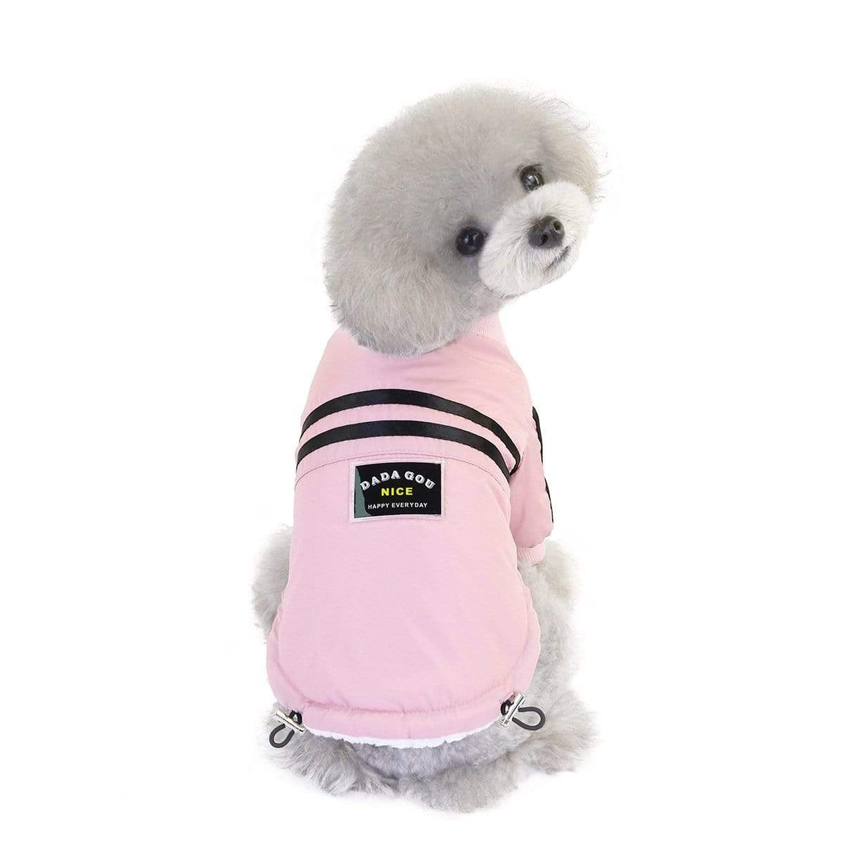 Dogs and Cats Boutique 6 Pink / S Striped Two-legged Dog Coat