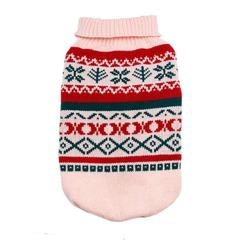 Dogs and Cats Boutique 6 Pink / XXL Christmas Pet Lapel Sweater