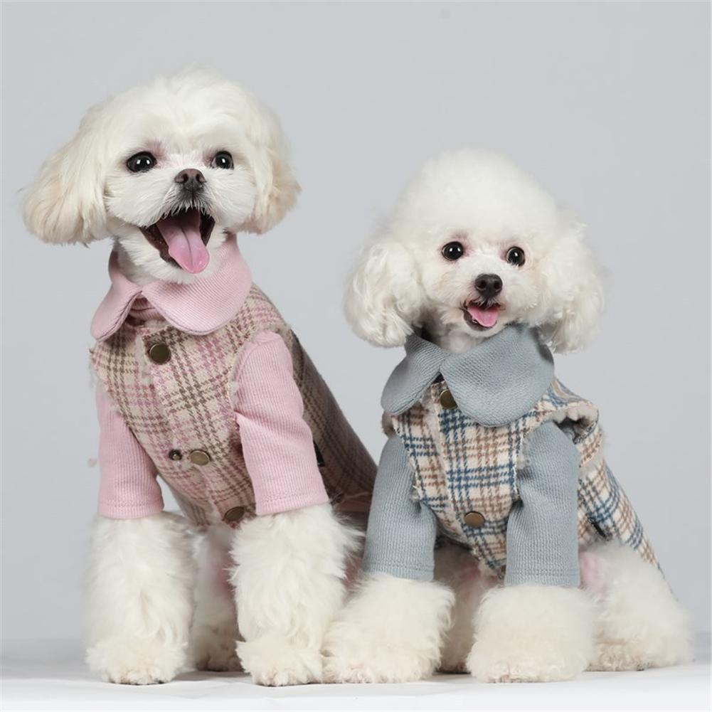 Dogs and Cats Boutique 6 Plaid Velvet Warm Padded Dog Vest