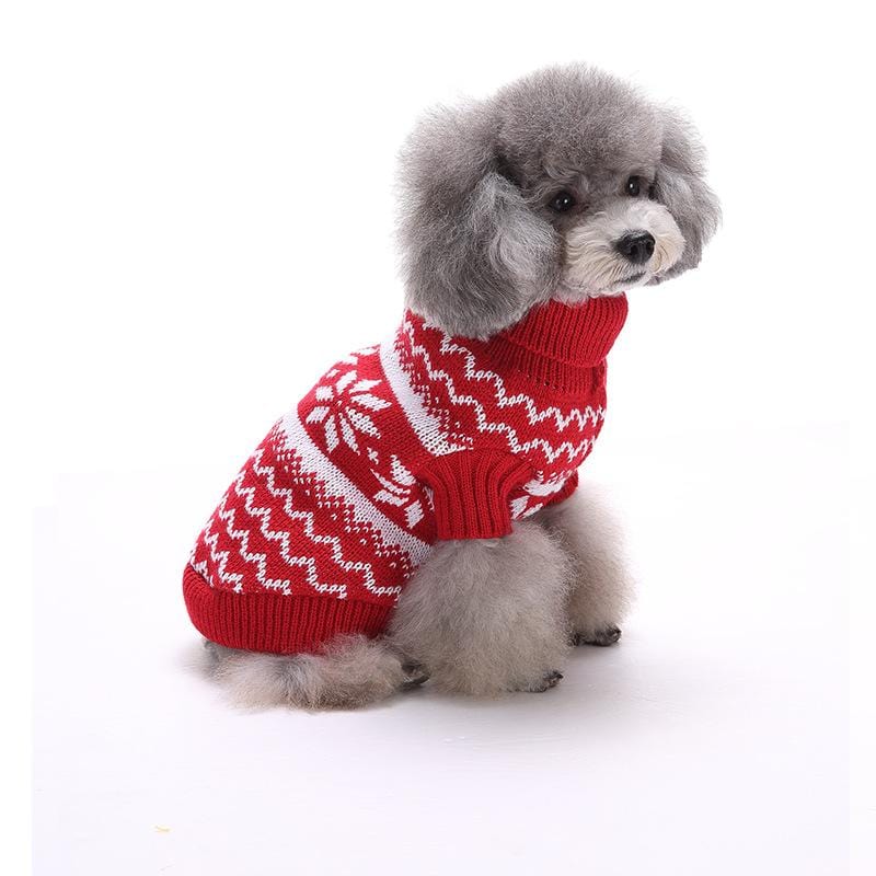 Dogs and Cats Boutique 6 RedA / M Christmas Warm Spirit Dog Sweater