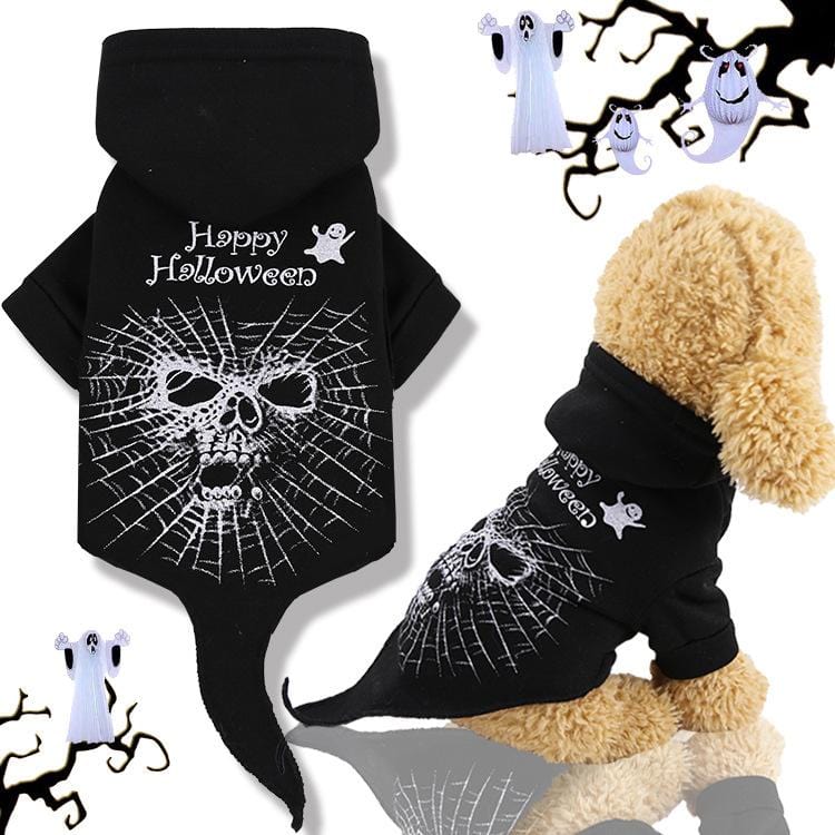 Dogs and Cats Boutique 6 Spooky Skull Halloween Dog Sweater