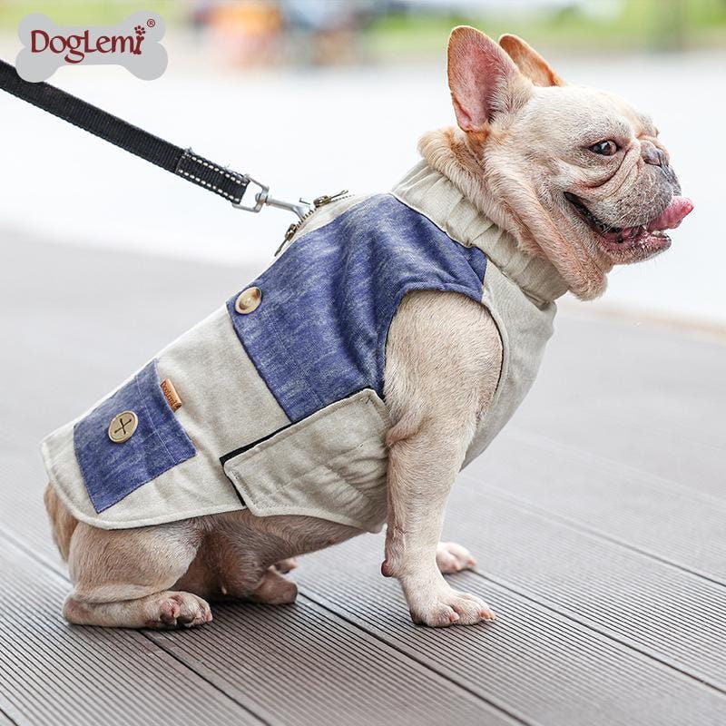 Dogs and Cats Boutique 6 Zipper Pocket Quilted Dog Jacket