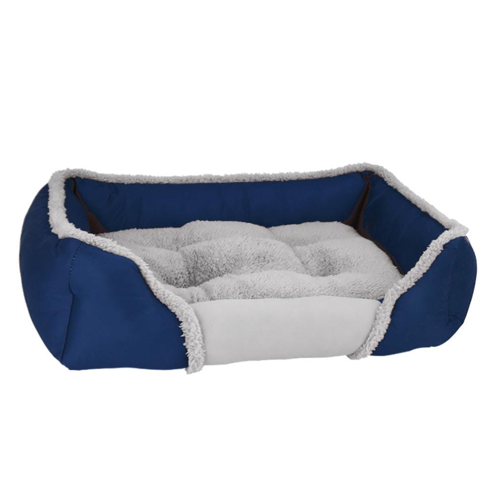 Dogs and Cats Boutique 9 Navy Blue / L Creative Square Warm Winter Dog Bed