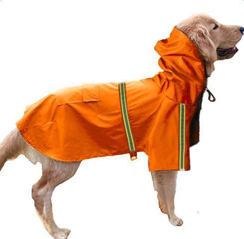 Dogs and Cats Store 1 Orange / L Reflective Waterproof Dog Raincoat